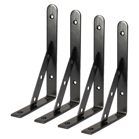 bulk black metal angle brackets|black iron brackets for beams.